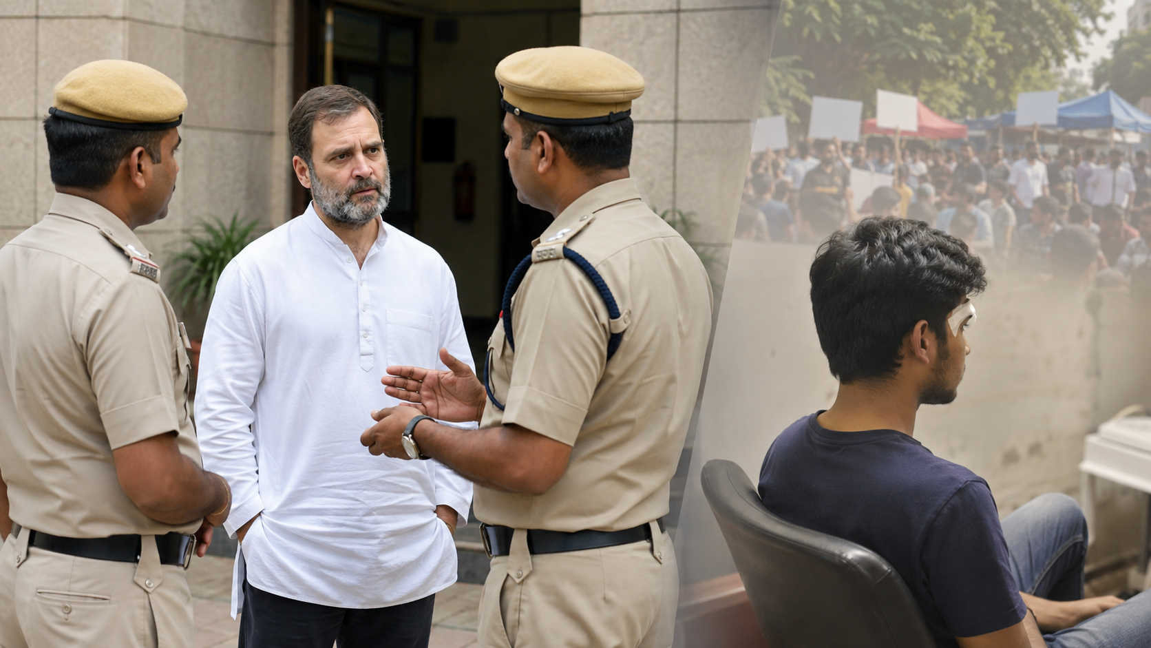 Rahul Gandhi Visits Parliament Street Police Station Over Pellet Injury Case