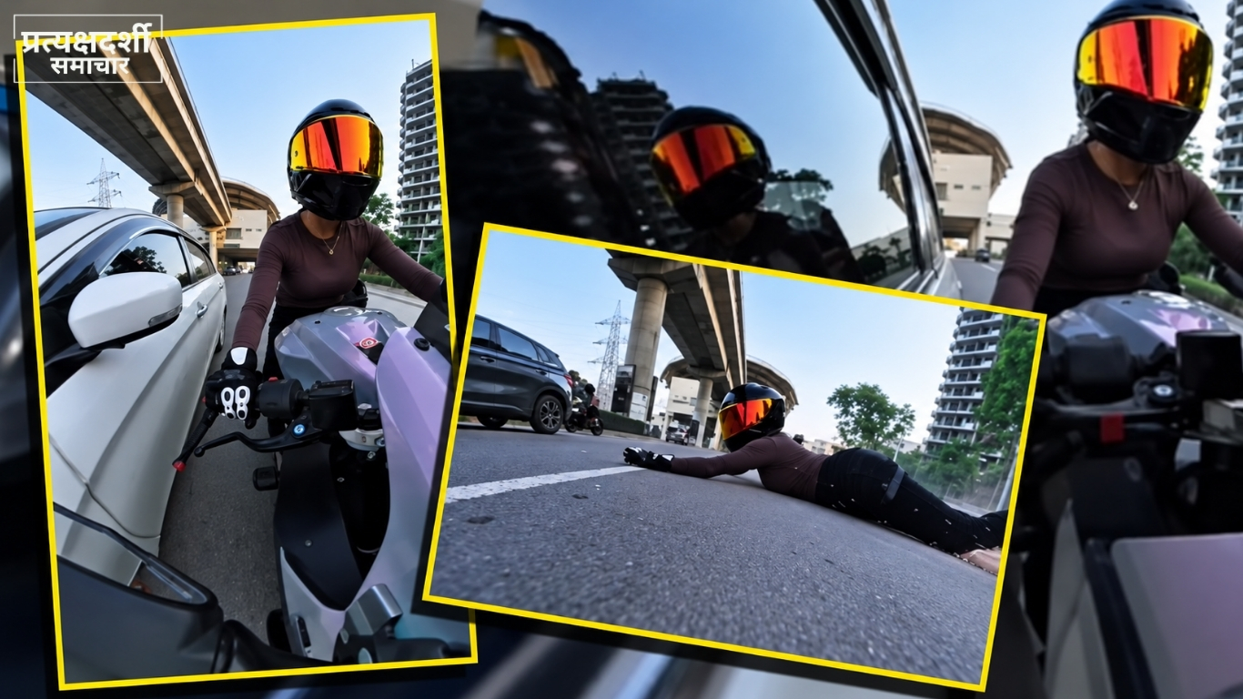gurugram-woman-biker-hit-run-road-rage-video-2026.jpg  