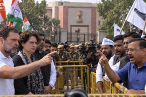 कल INDIA मार्च से दूर, आज प्रदर्शन में AAP: कांग्रेस ने पूछा—‘अब याद आया?’ सौरभ ने खरगे से की शिकायत