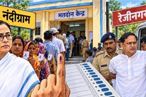 Bypolls 2026: नंदीग्राम में 43.95% वोटिंग, रेजीनगर में हुमायूं कबीर गिरफ्तार; 6 सीटों पर मतदान जारी